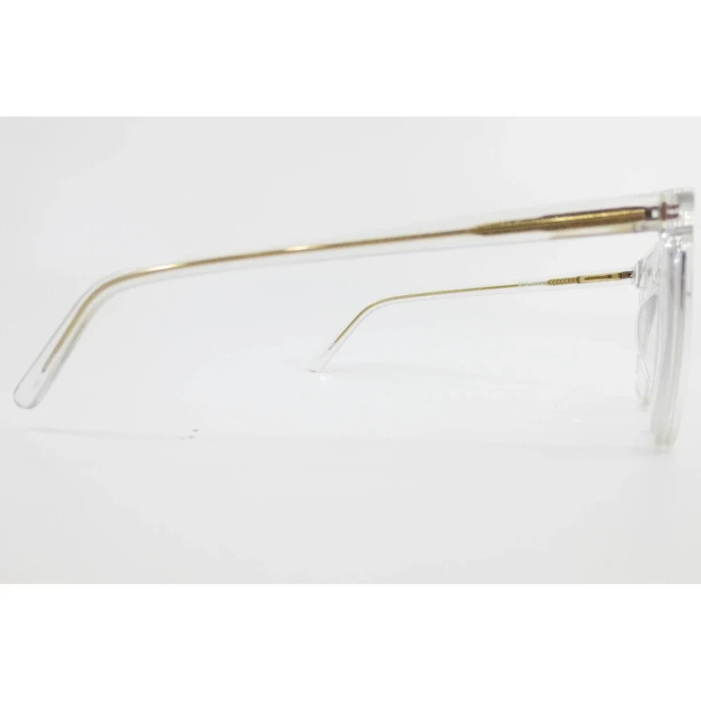 Dito OG-202219 CRY Clear Square Eyeglass Frames Gold Tone Core Wire 57-18-140